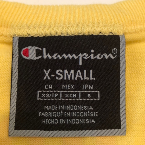Yellow champion cropped t-shirt - Picture 3 of 4